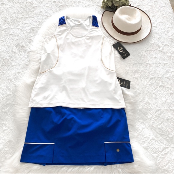 NWTExcellence & Performance By EP Pro Royal Blue Top Size Large / Skort Size 8 - Picture 16 of 16